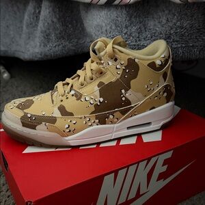 Nike Kids Sneakers - Beige and Brown Camo